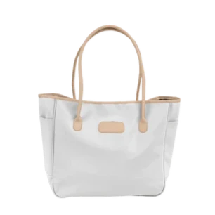 Tyler Tote (Order in any color!) Totes Jon Hart White Coated Canvas  