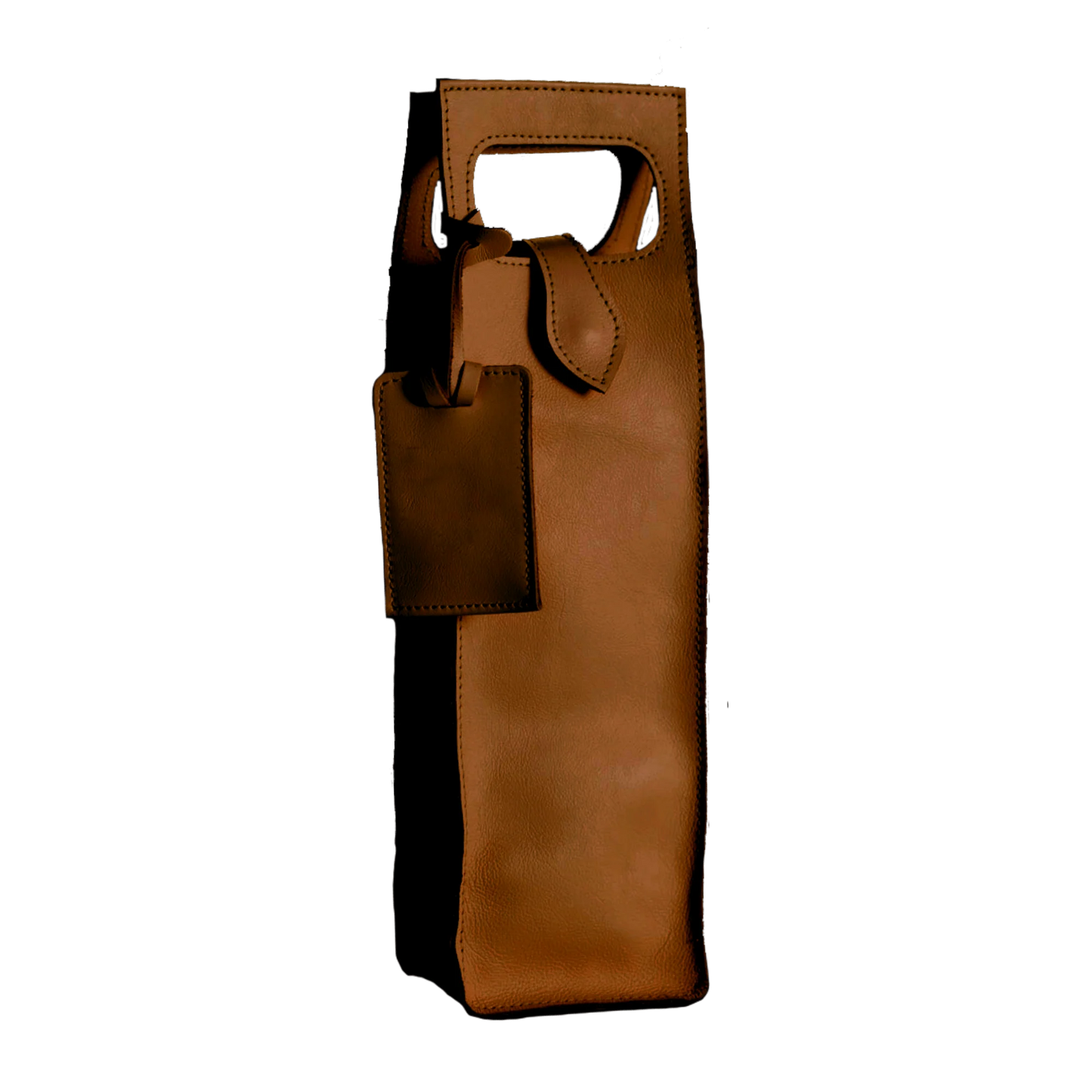 Garrison - Leather Bottle Carrier Bag (Order in any color!) Pouches/Small Bags Jon Hart Bridle Leather  
