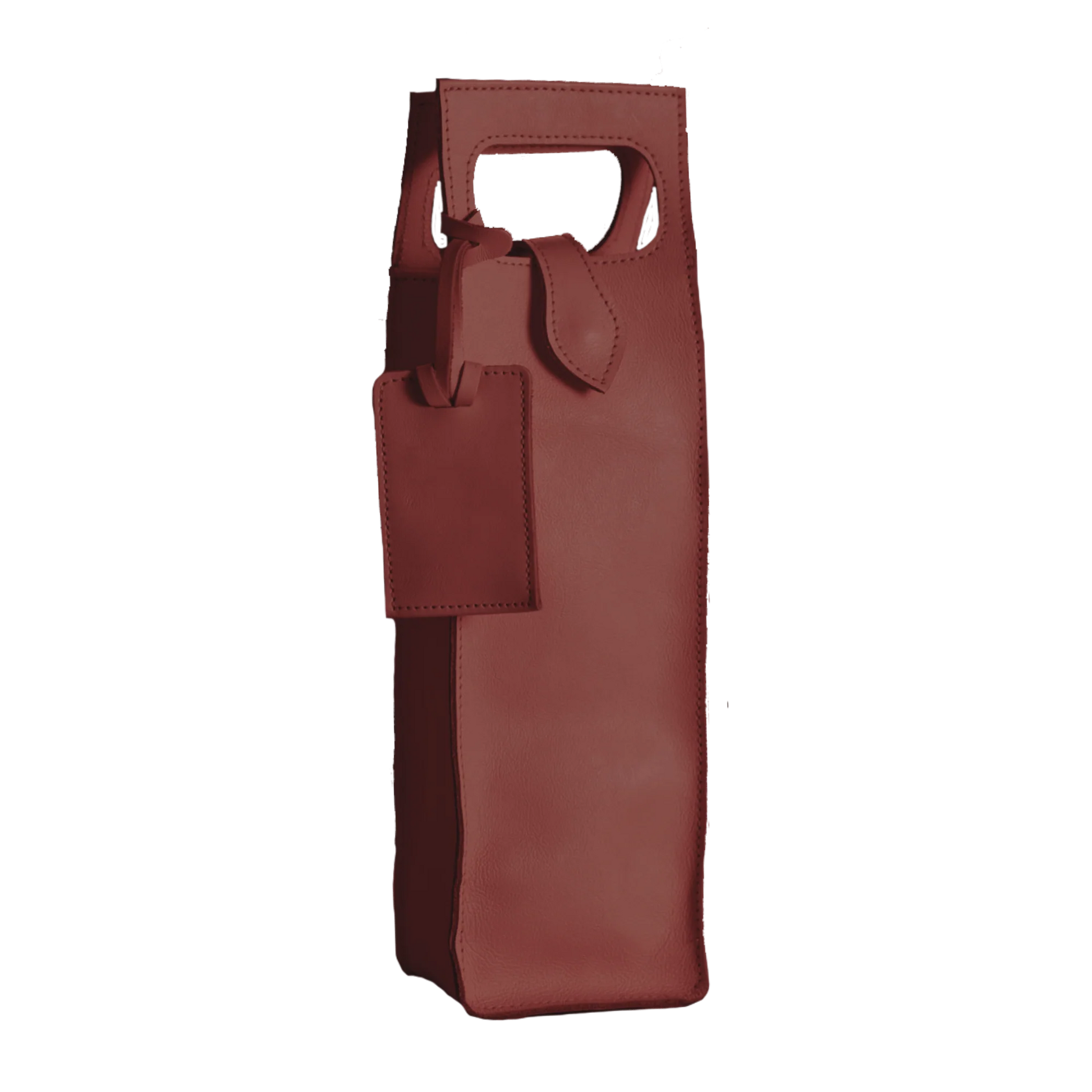Garrison - Leather Bottle Carrier Bag (Order in any color!) Pouches/Small Bags Jon Hart Wine Leather  