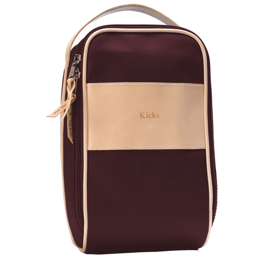 Shoe Bag (Order in any color!) Shag Bags Jon Hart Burgundy Coated Canvas