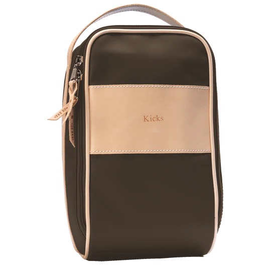 Shoe Bag (Order in any color!) Shag Bags Jon Hart Espresso Coated Canvas
