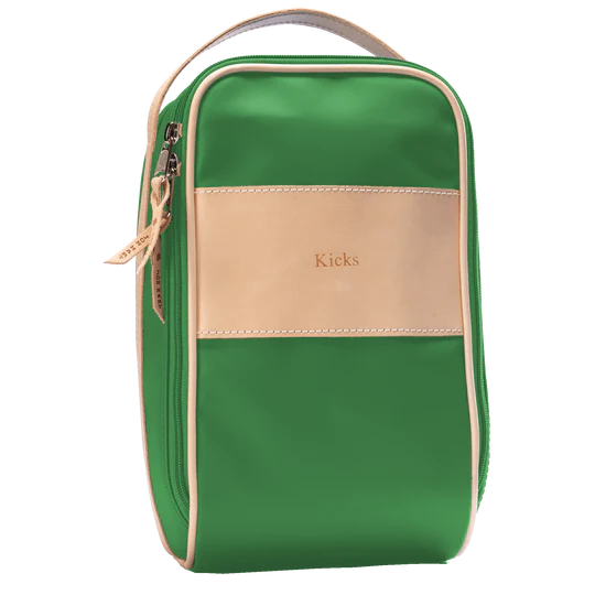 Shoe Bag (Order in any color!) Shag Bags Jon Hart Kelly Green Coated Canvas