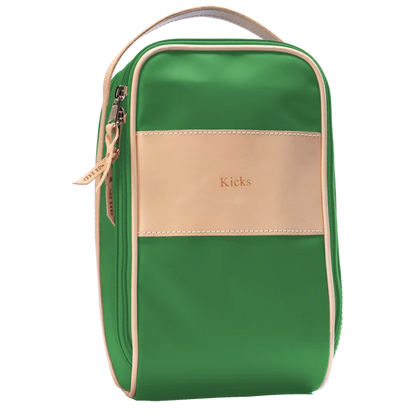 Shoe Bag (Order in any color!) Shag Bags Jon Hart Kelly Green Coated Canvas