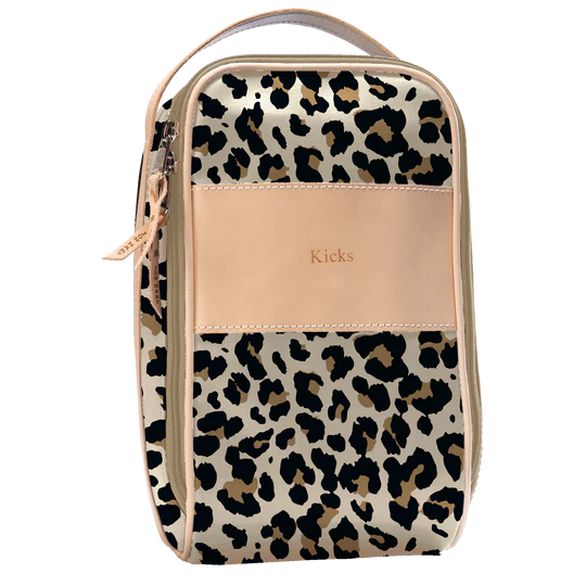 Shoe Bag (Order in any color!) Shag Bags Jon Hart Leopard Coated Canvas