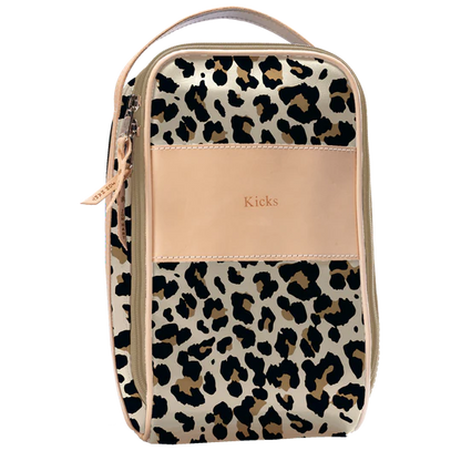 Shoe Bag (Order in any color!) Shag Bags Jon Hart Leopard Coated Canvas