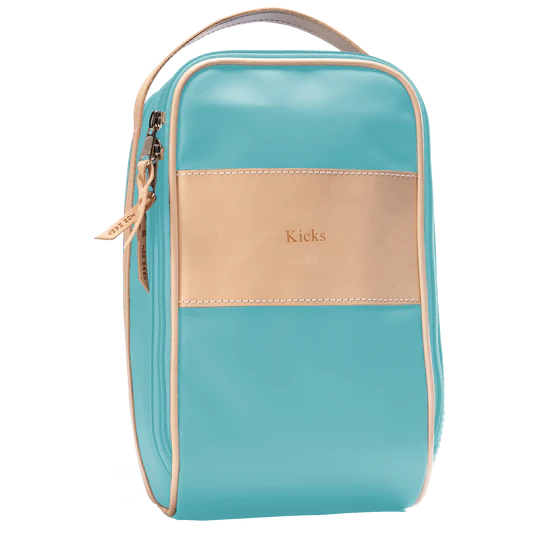 Shoe Bag (Order in any color!) Shag Bags Jon Hart Ocean Blue Coated Canvas