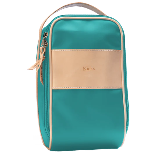 Shoe Bag (Order in any color!) Shag Bags Jon Hart Teal Coated Canvas