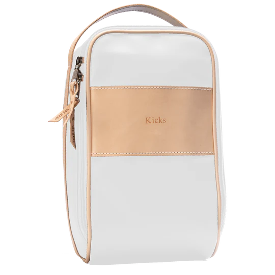 Shoe Bag (Order in any color!) Shag Bags Jon Hart White Coated Canvas