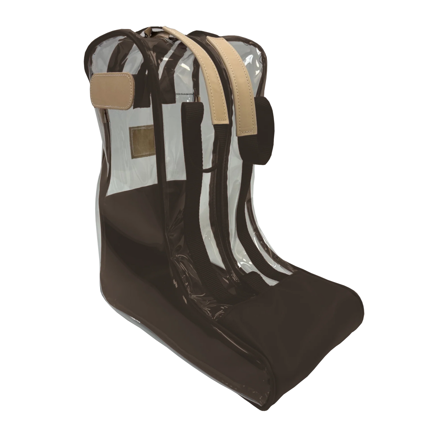 Clear Boot Bag (Order in any color!) HANDBAGS Jon Hart Espresso Coated Canvas