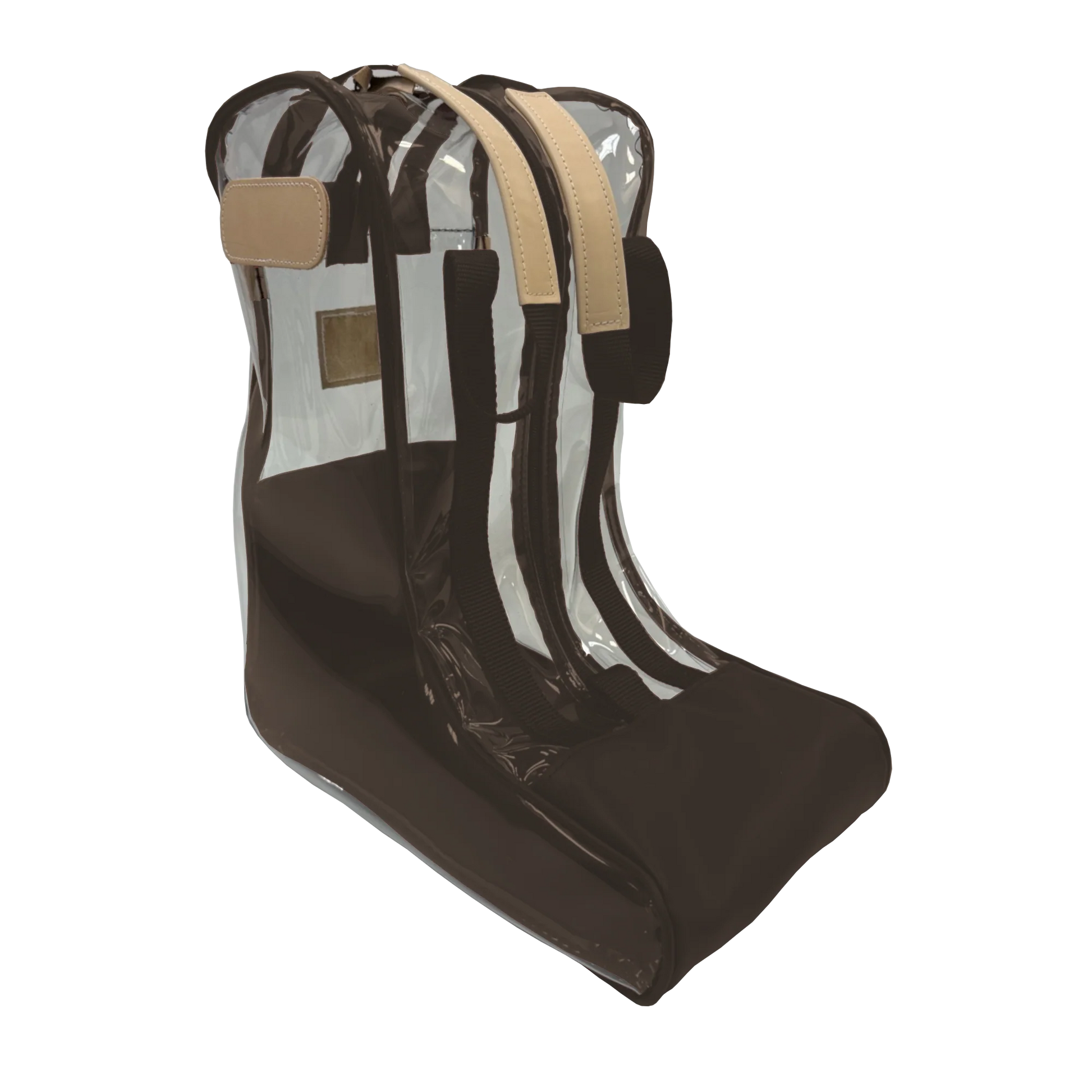 Clear Boot Bag (Order in any color!) HANDBAGS Jon Hart Espresso Coated Canvas