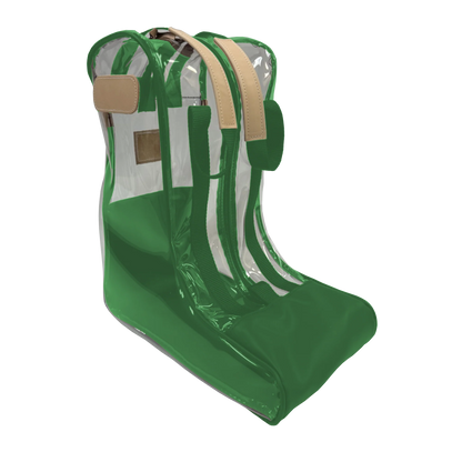 Clear Boot Bag (Order in any color!) HANDBAGS Jon Hart Kelly Green Coated Canvas