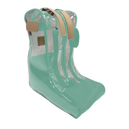Clear Boot Bag (Order in any color!) HANDBAGS Jon Hart Mint Coated Canvas