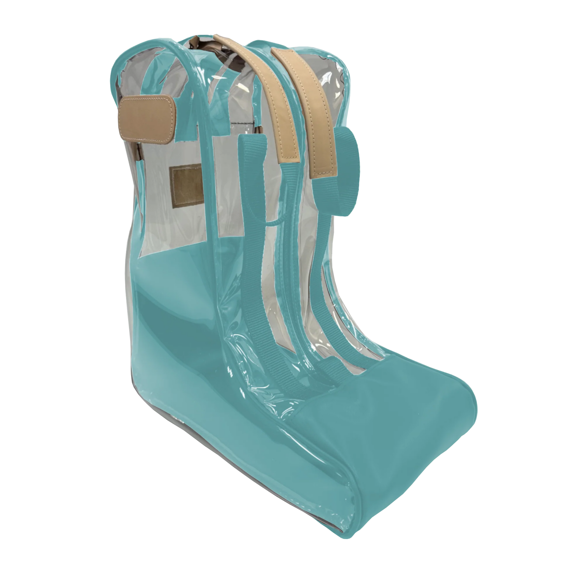 Clear Boot Bag (Order in any color!) HANDBAGS Jon Hart Ocean Blue Coated Canvas