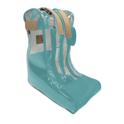 Clear Boot Bag (Order in any color!) HANDBAGS Jon Hart Ocean Blue Coated Canvas
