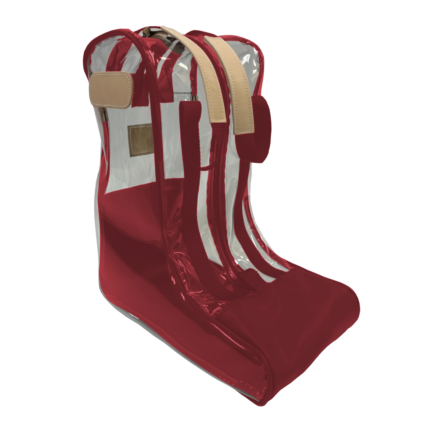 Clear Boot Bag (Order in any color!) HANDBAGS Jon Hart Red Coated Canvas