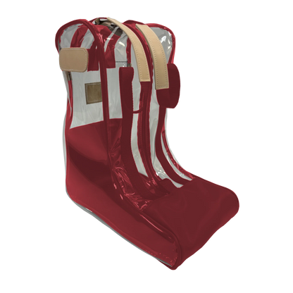 Clear Boot Bag (Order in any color!) HANDBAGS Jon Hart Red Coated Canvas