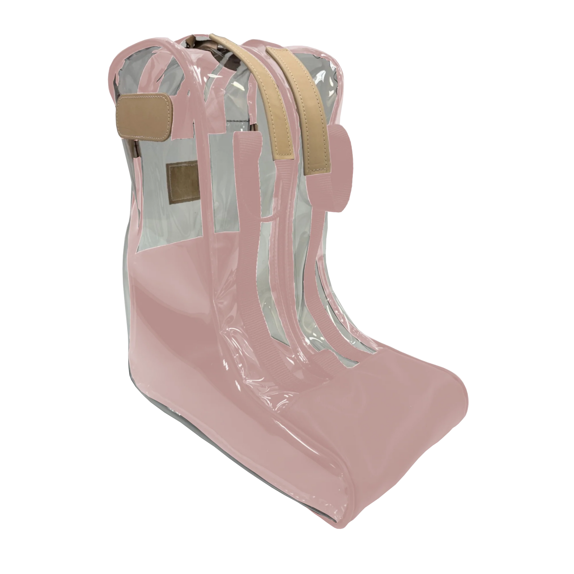 Clear Boot Bag (Order in any color!) HANDBAGS Jon Hart Rose Coated Canvas