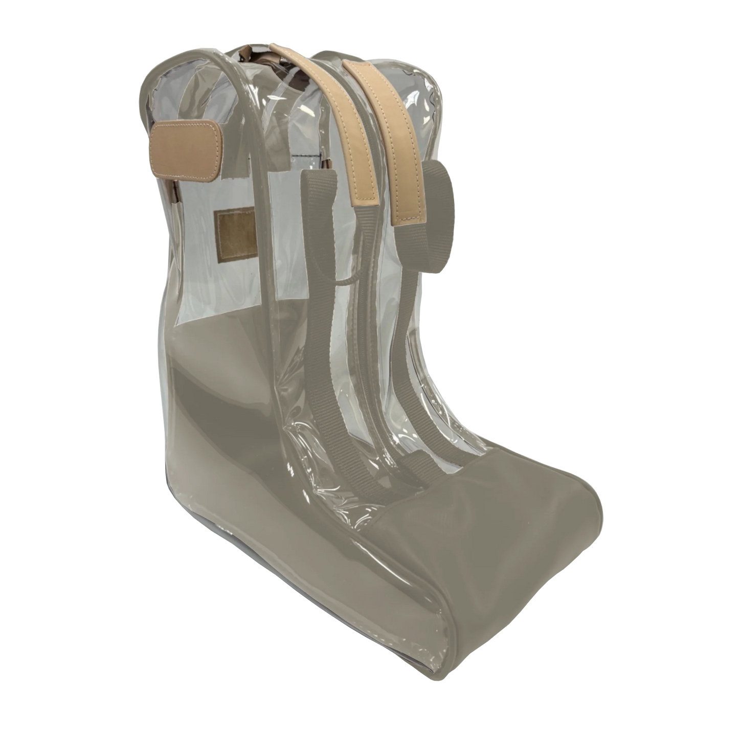 Clear Boot Bag (Order in any color!) HANDBAGS Jon Hart Tan Coated Canvas