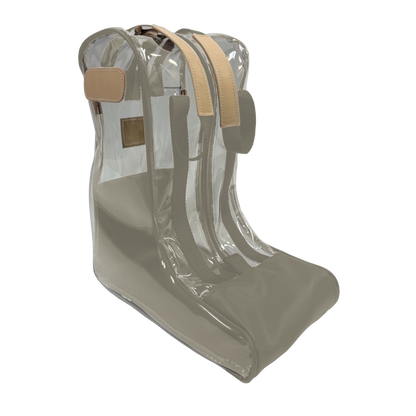Clear Boot Bag (Order in any color!) HANDBAGS Jon Hart Tan Coated Canvas