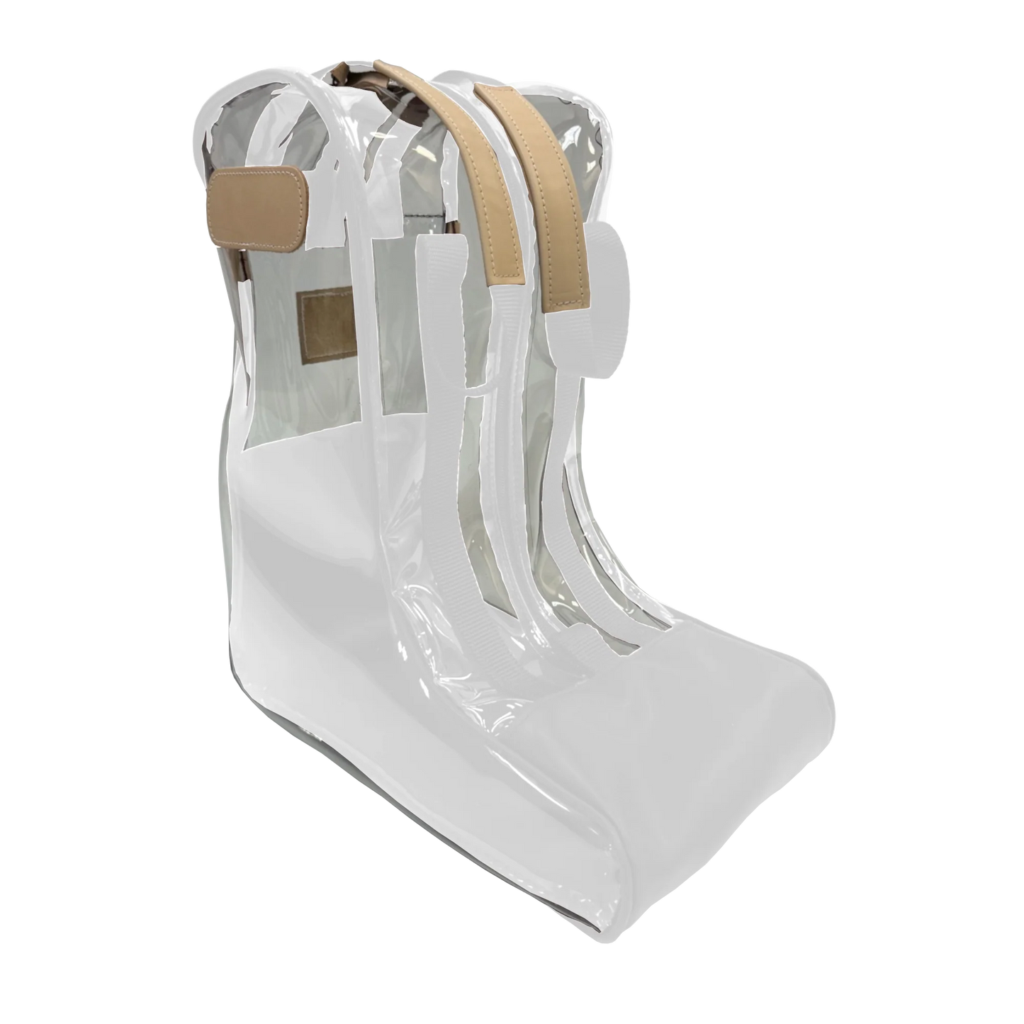 Clear Boot Bag (Order in any color!) HANDBAGS Jon Hart White Coated Canvas