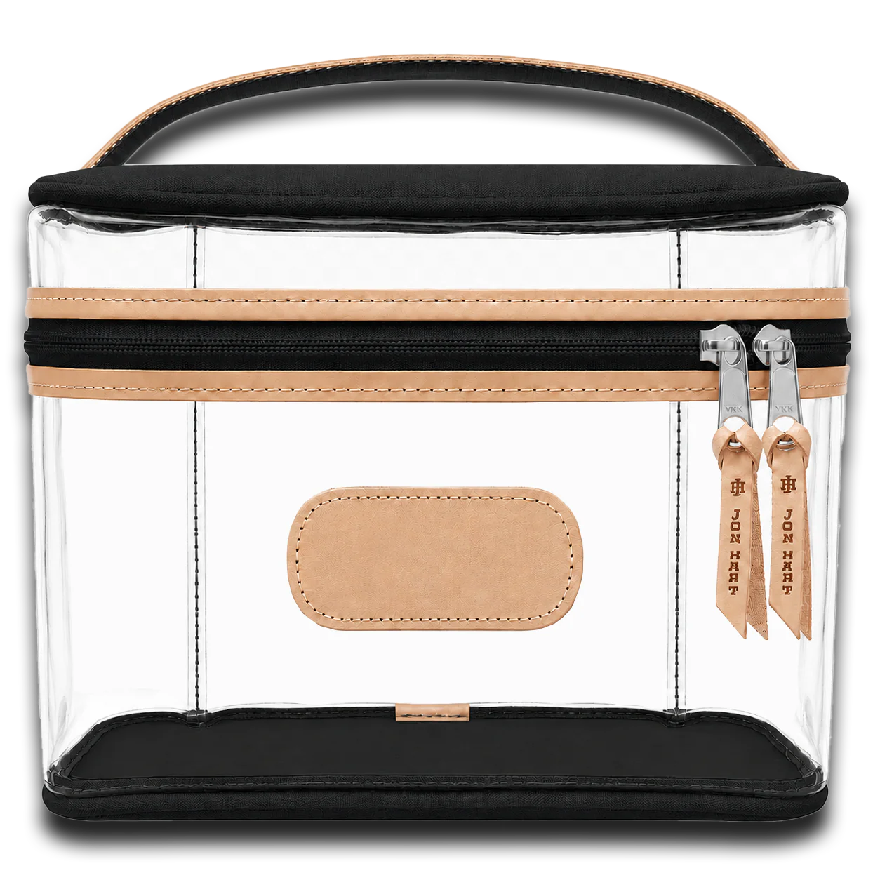 Clear Makeup Case (Order in any color!) HANDBAGS Jon Hart Black Coated Canvas