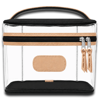 Clear Makeup Case (Order in any color!) HANDBAGS Jon Hart Black Coated Canvas