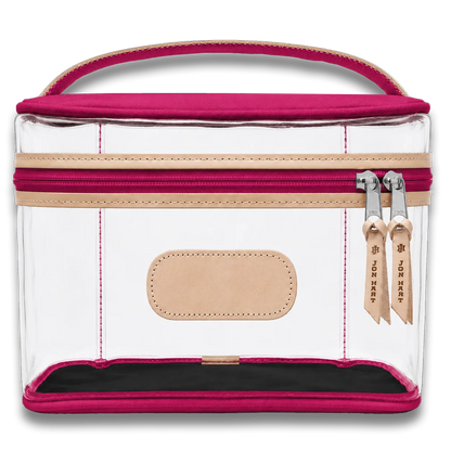 Clear Makeup Case (Order in any color!) HANDBAGS Jon Hart Berry Coated Canvas