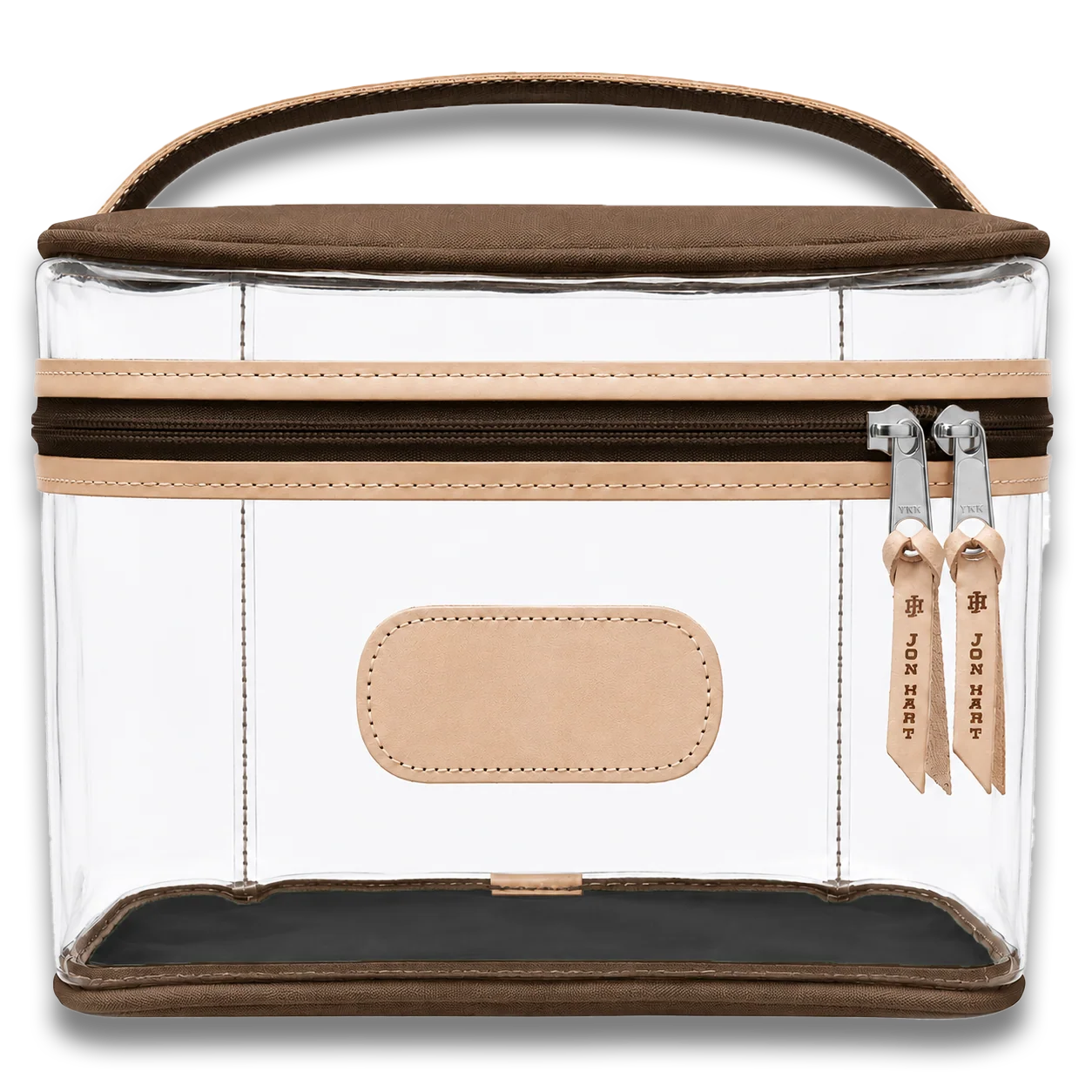 Clear Makeup Case (Order in any color!) HANDBAGS Jon Hart Espresso Coated Canvas