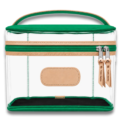 Clear Makeup Case (Order in any color!) HANDBAGS Jon Hart Kelly Green Coated Canvas