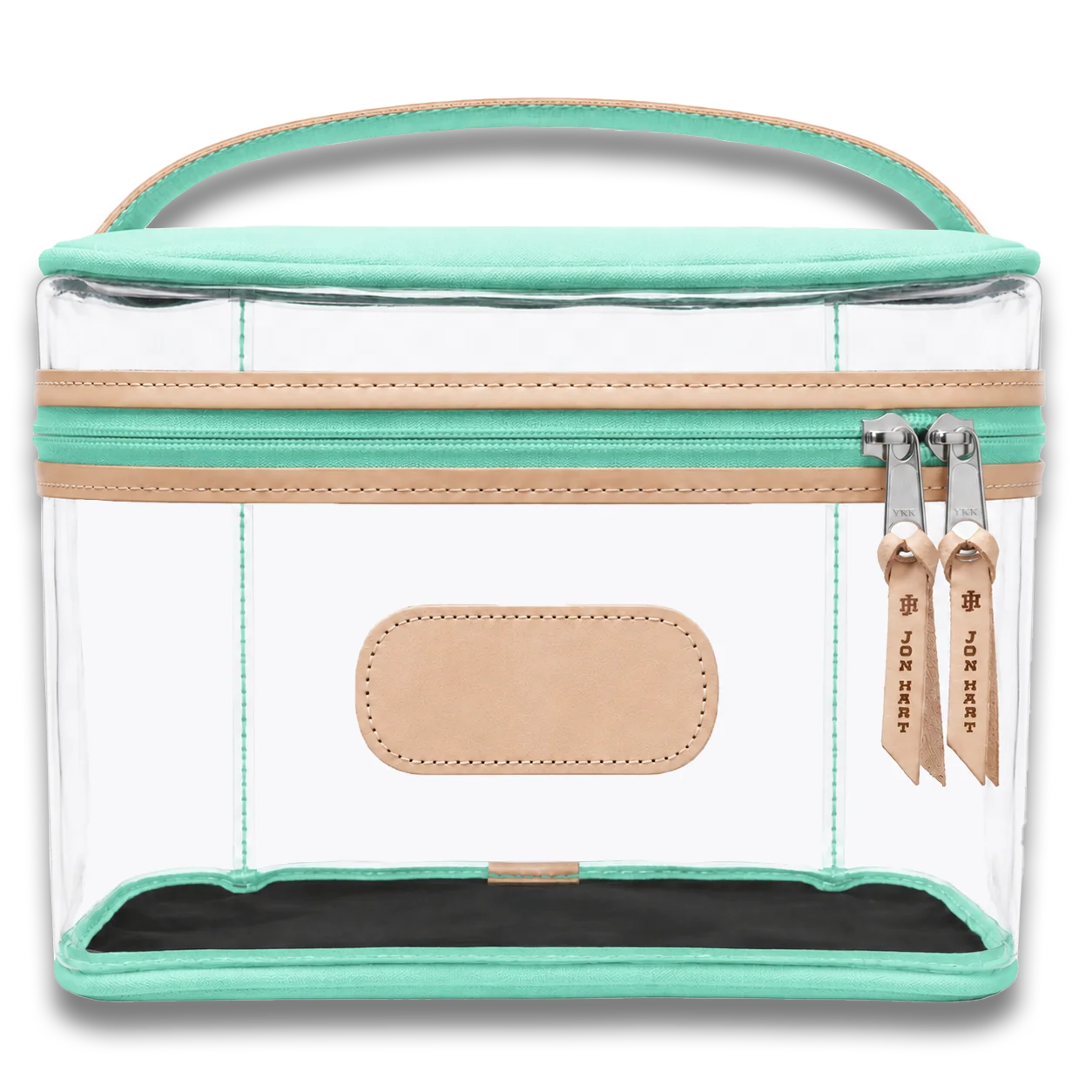 Clear Makeup Case (Order in any color!) HANDBAGS Jon Hart Mint Coated Canvas