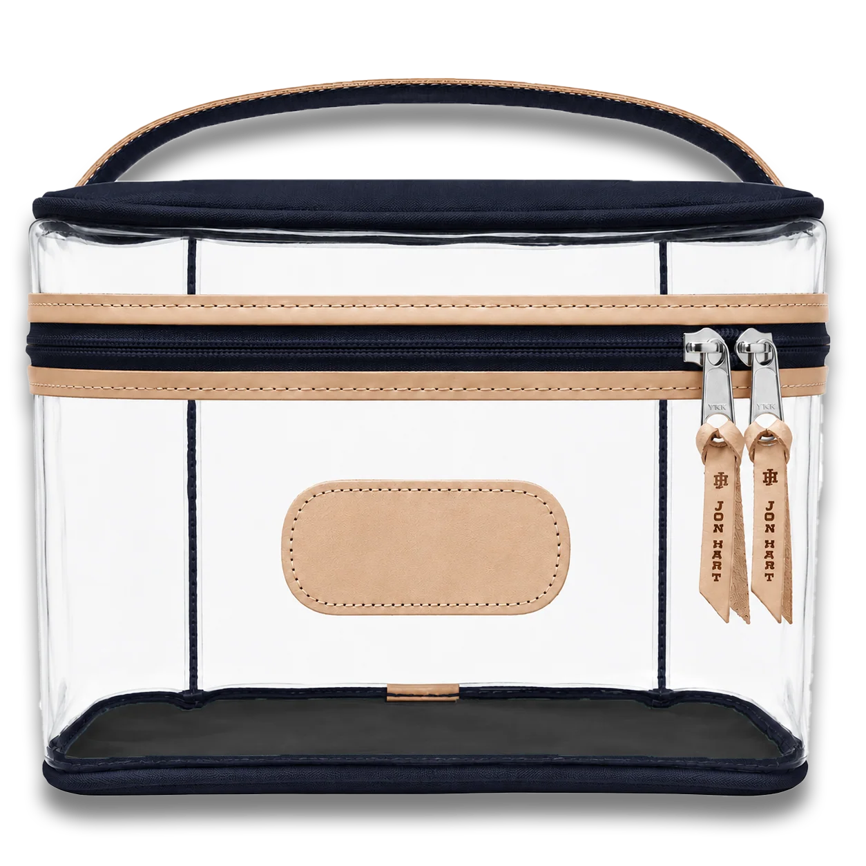 Clear Makeup Case (Order in any color!) HANDBAGS Jon Hart Navy Coated Canvas