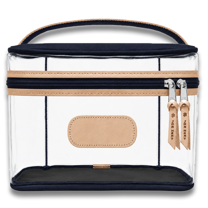 Clear Makeup Case (Order in any color!) HANDBAGS Jon Hart Navy Coated Canvas