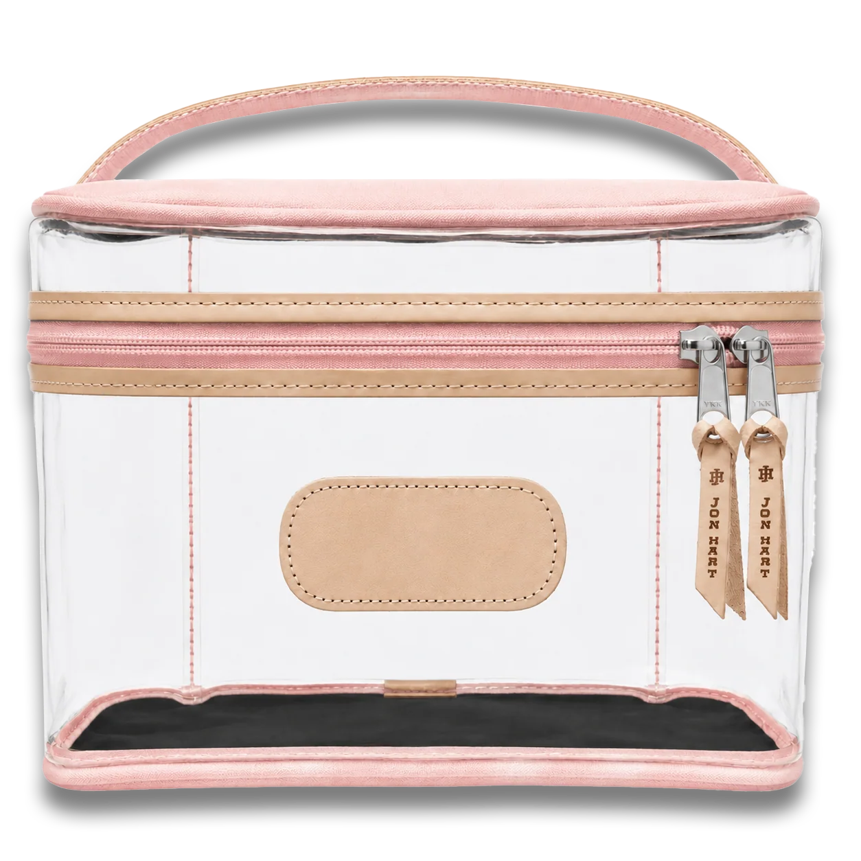 Clear Makeup Case (Order in any color!) HANDBAGS Jon Hart Rose Coated Canvas