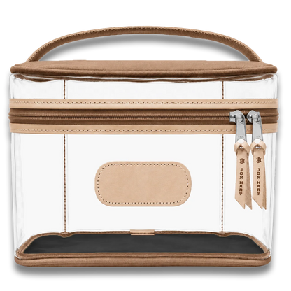 Clear Makeup Case (Order in any color!) HANDBAGS Jon Hart Saddle Coated Canvas