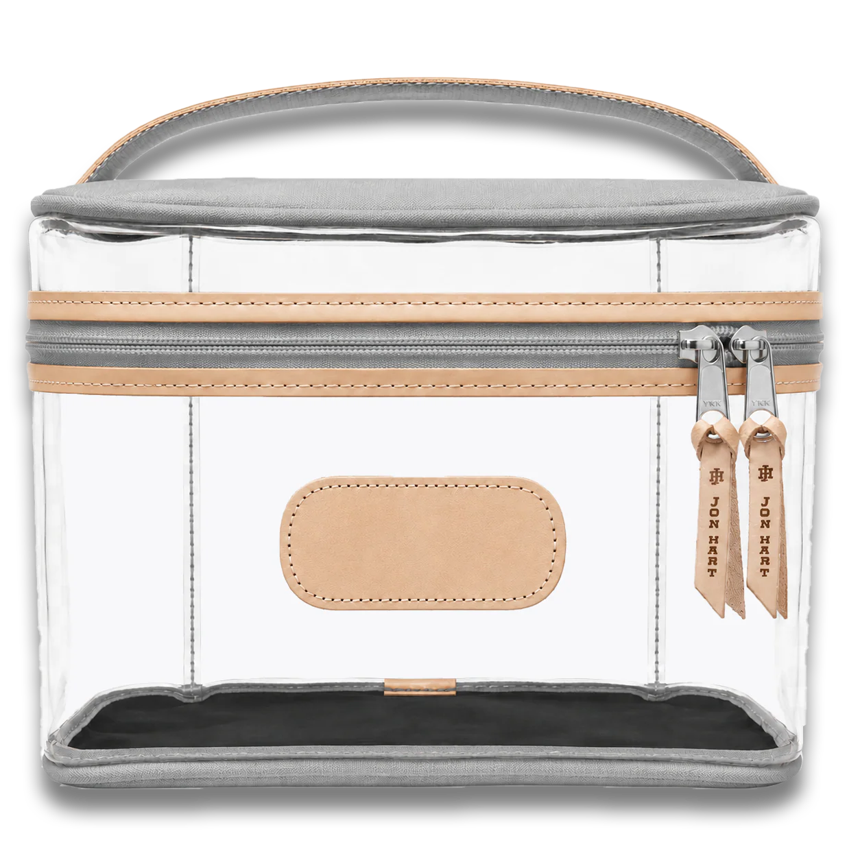 Clear Makeup Case (Order in any color!) HANDBAGS Jon Hart Slate Coated Canvas