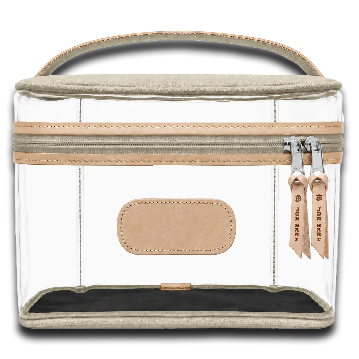 Clear Makeup Case (Order in any color!) HANDBAGS Jon Hart Tan Coated Canvas
