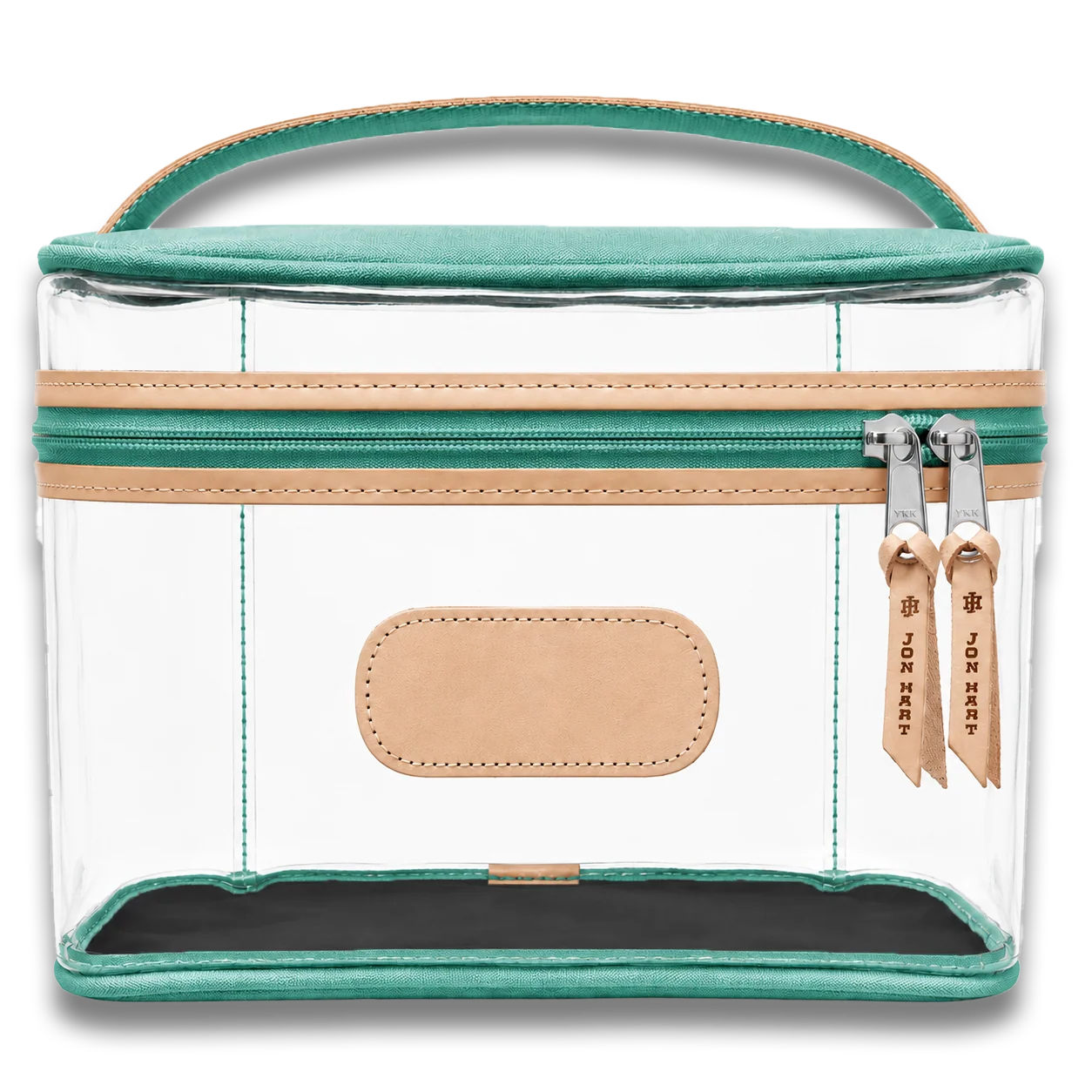 Clear Makeup Case (Order in any color!) HANDBAGS Jon Hart Teal Coated Canvas