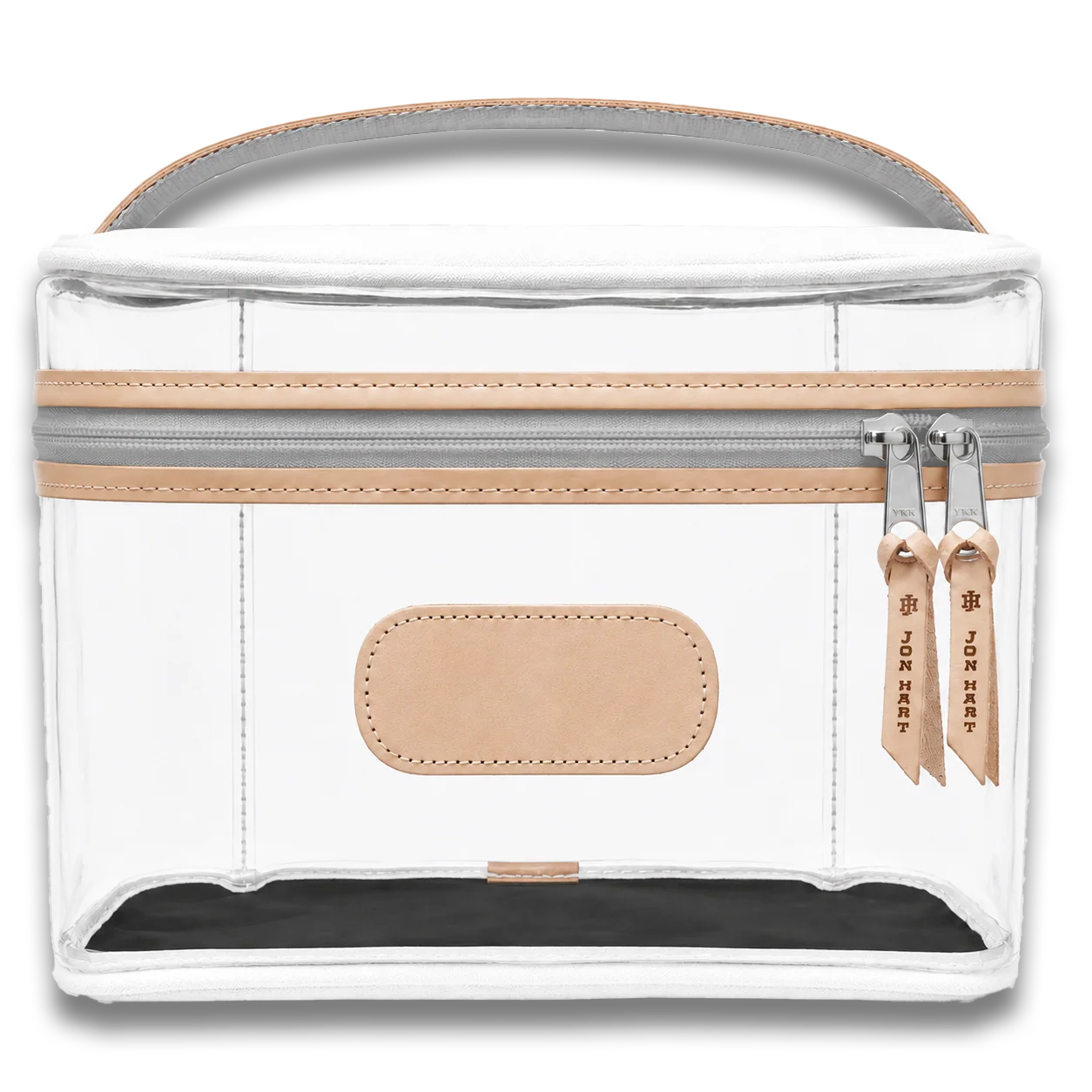 Clear Makeup Case (Order in any color!) HANDBAGS Jon Hart White Coated Canvas