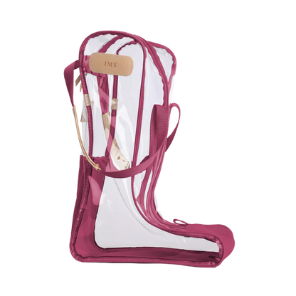 Clear Tall Boot Bag (Order in any color!) Boot Bag Jon Hart Berry Coated Canvas