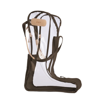 Clear Tall Boot Bag (Order in any color!) Boot Bag Jon Hart Espresso Coated Canvas