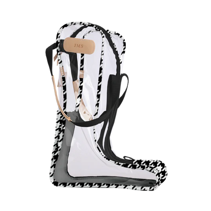 Clear Tall Boot Bag (Order in any color!) Boot Bag Jon Hart Houndstooth Canvas