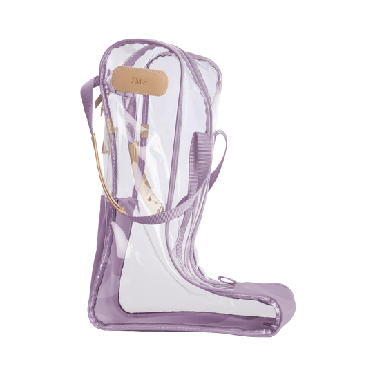 Clear Tall Boot Bag (Order in any color!) Boot Bag Jon Hart Lilac Coated Canvas