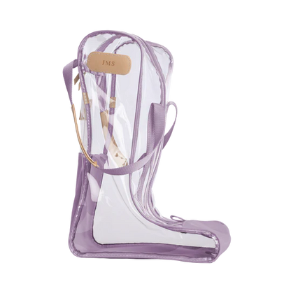 Clear Tall Boot Bag (Order in any color!) Boot Bag Jon Hart Lilac Coated Canvas