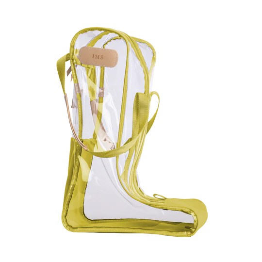 Clear Tall Boot Bag (Order in any color!) Boot Bag Jon Hart Lemon Coated Canvas