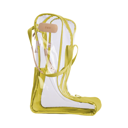 Clear Tall Boot Bag (Order in any color!) Boot Bag Jon Hart Lemon Coated Canvas