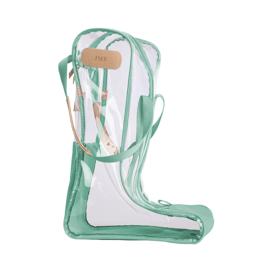 Clear Tall Boot Bag (Order in any color!) Boot Bag Jon Hart Mint Coated Canvas