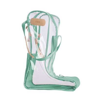 Clear Tall Boot Bag (Order in any color!) Boot Bag Jon Hart Mint Coated Canvas