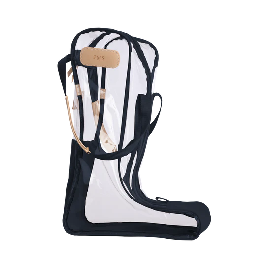 Clear Tall Boot Bag (Order in any color!) Boot Bag Jon Hart Navy Coated Canvas