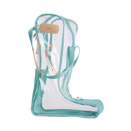 Clear Tall Boot Bag (Order in any color!) Boot Bag Jon Hart Ocean Blue Coated Canvas