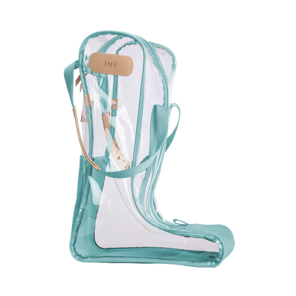Clear Tall Boot Bag (Order in any color!) Boot Bag Jon Hart Ocean Blue Coated Canvas